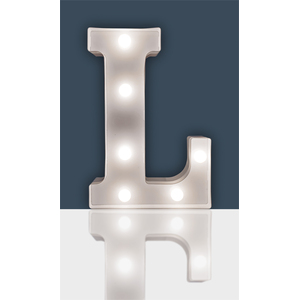 St Helens Battery Operated 3D LED Letter L Light
