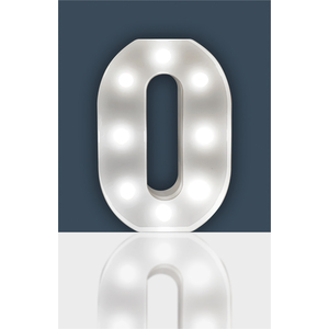 3D LED Number Signs - 0