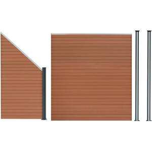 WPC Fence Panels  Posts with Angled Piece