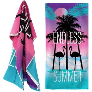 Flamingo Design Beach Towel Quick Drying Lightweight Sand Free