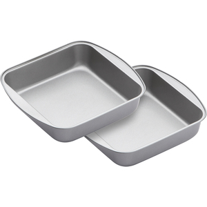 KitchenCraft Non-Stick Square Baking Tray Set - Grey