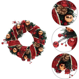 Ribbon Lighted Christmas Wreath Decor