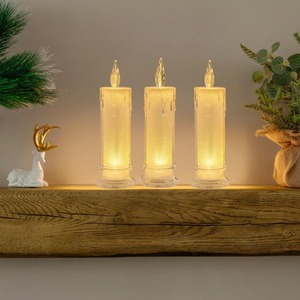 3 Set of LED Flameless Pillar Candles