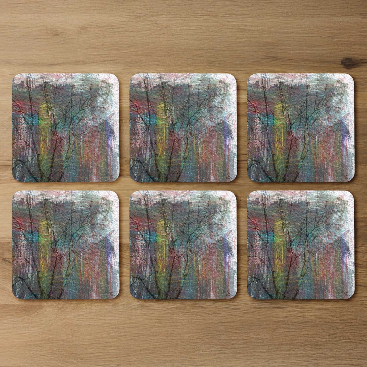 Image of Fine Art Tree Coaster - Black