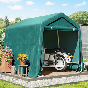 Outsunny Outdoor Garden Storage Shed with Double Roll-up Zipper Door