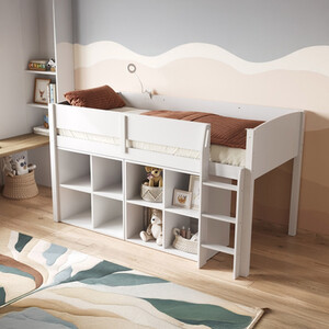 Loop Midsleeper Bed Cube Unit Set White