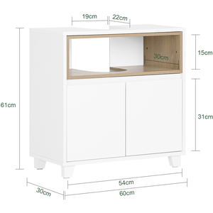 Modern Functional Under Sink Cabinet with Open Storage