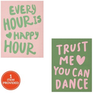 Textured Fun Slogan Printed Canvas