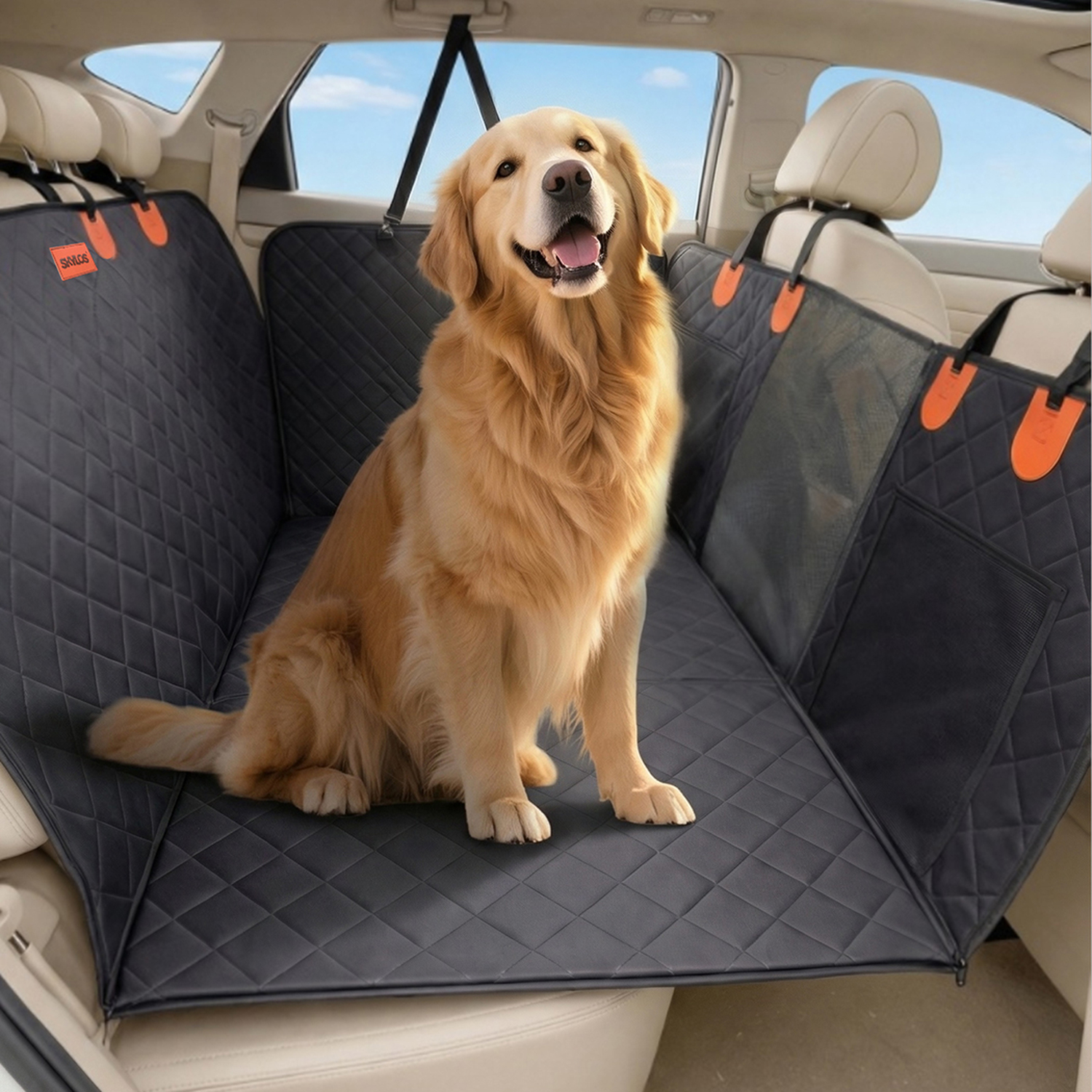 Skylos Dog Car Seat Cover Pet Back Seat Hammock Safety Protector