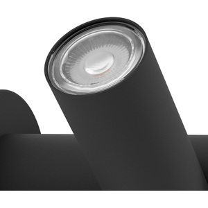 Eglo Fossignano Outdoor LED Wall Light, Black Aluminium, Warm White, IP44