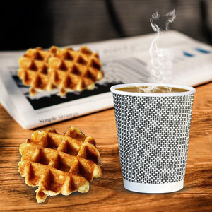 8oz Disposable Coffee Cups 3PLY VIP Designed Paper Cup