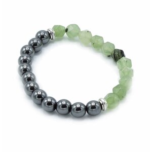 Faceted Gemstone Bracelet with Magnetic Jade - Sparkling Beaded Jewelry
