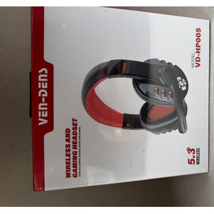Ven Dens Wireless Gaming Headset Red and Black
