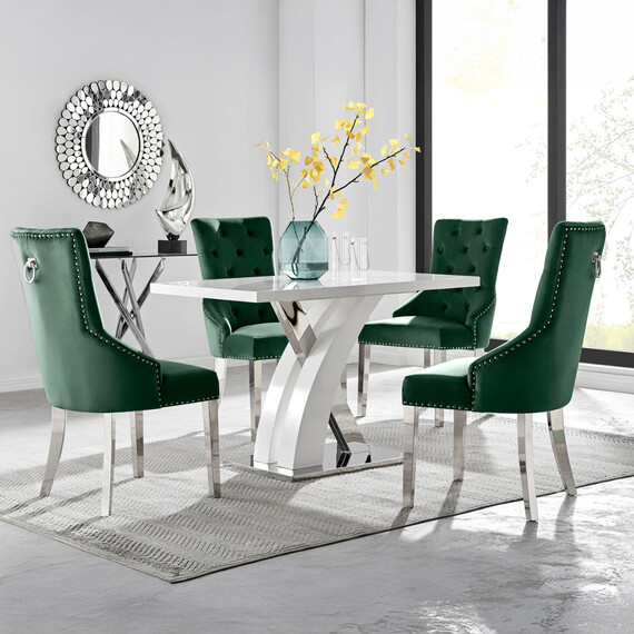 Atlanta 4 Dining Table And 4 Belgravia Dining Chairs