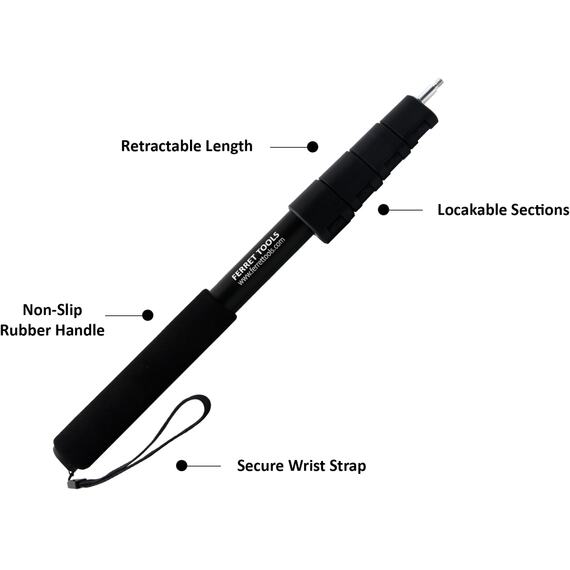 Ferret Stick Aluminium Lockable Extension Rod for Inspection Cameras
