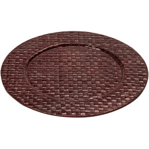 Pandanus Brown Charger Plate