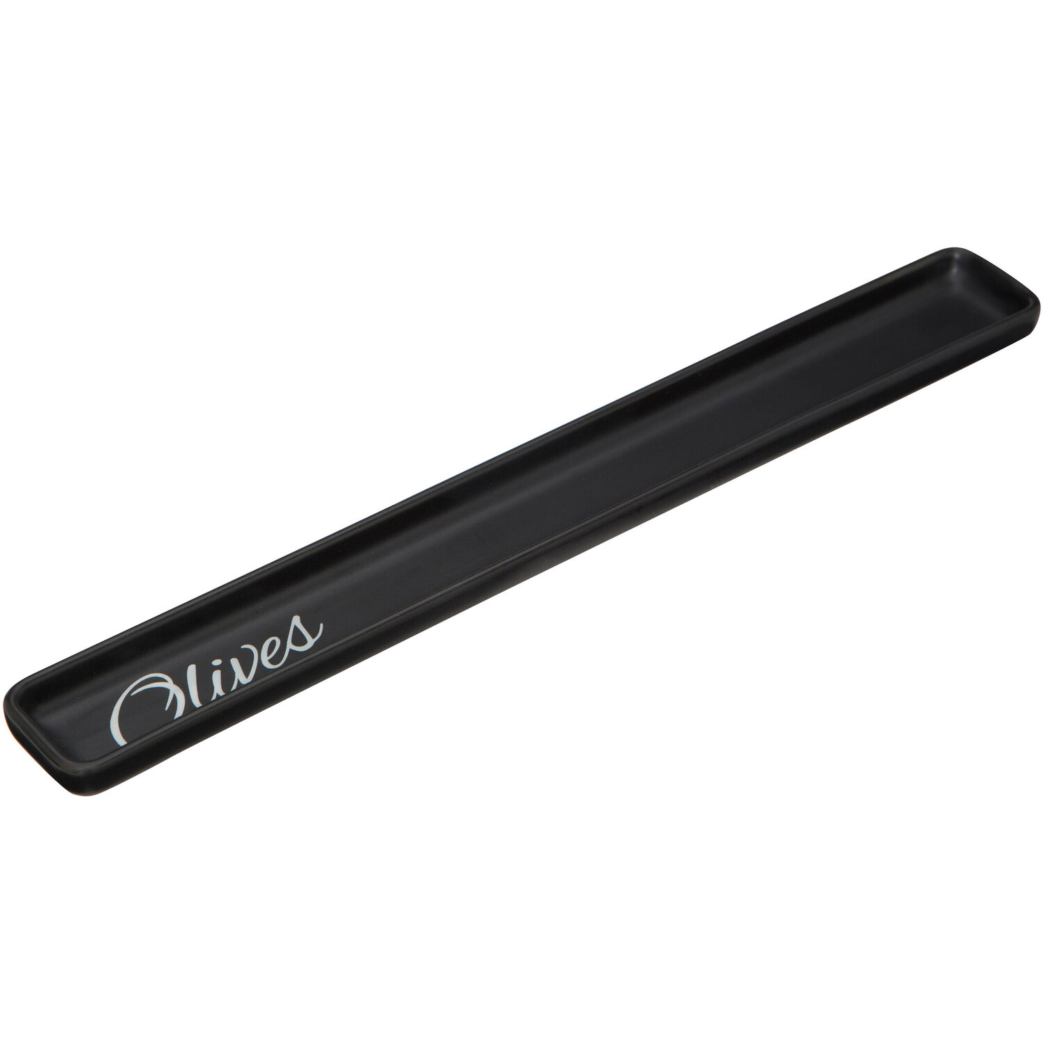 Mange Rectangular Olive Dish - Black