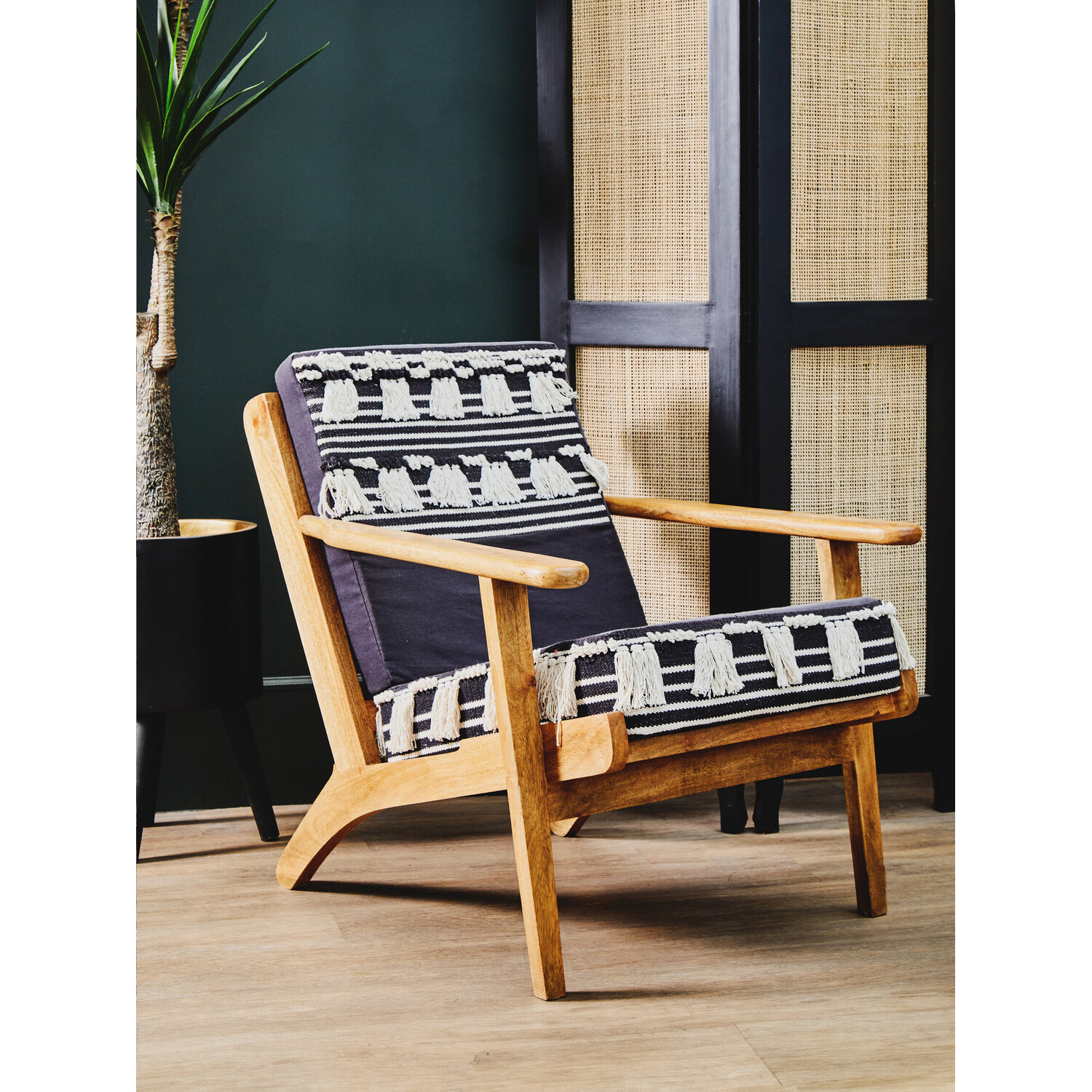Fifty Five South Cefena Textured Lounge Chair - Brown