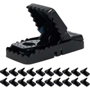 Reusable Instant Kill Plastic Mouse Snap Traps - Pack of 20