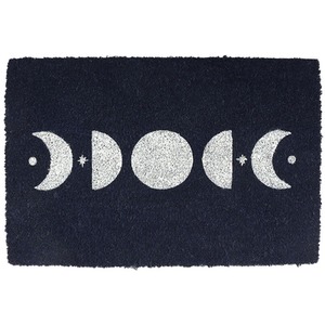 Dark Blue Moon Phase Coir Doormat