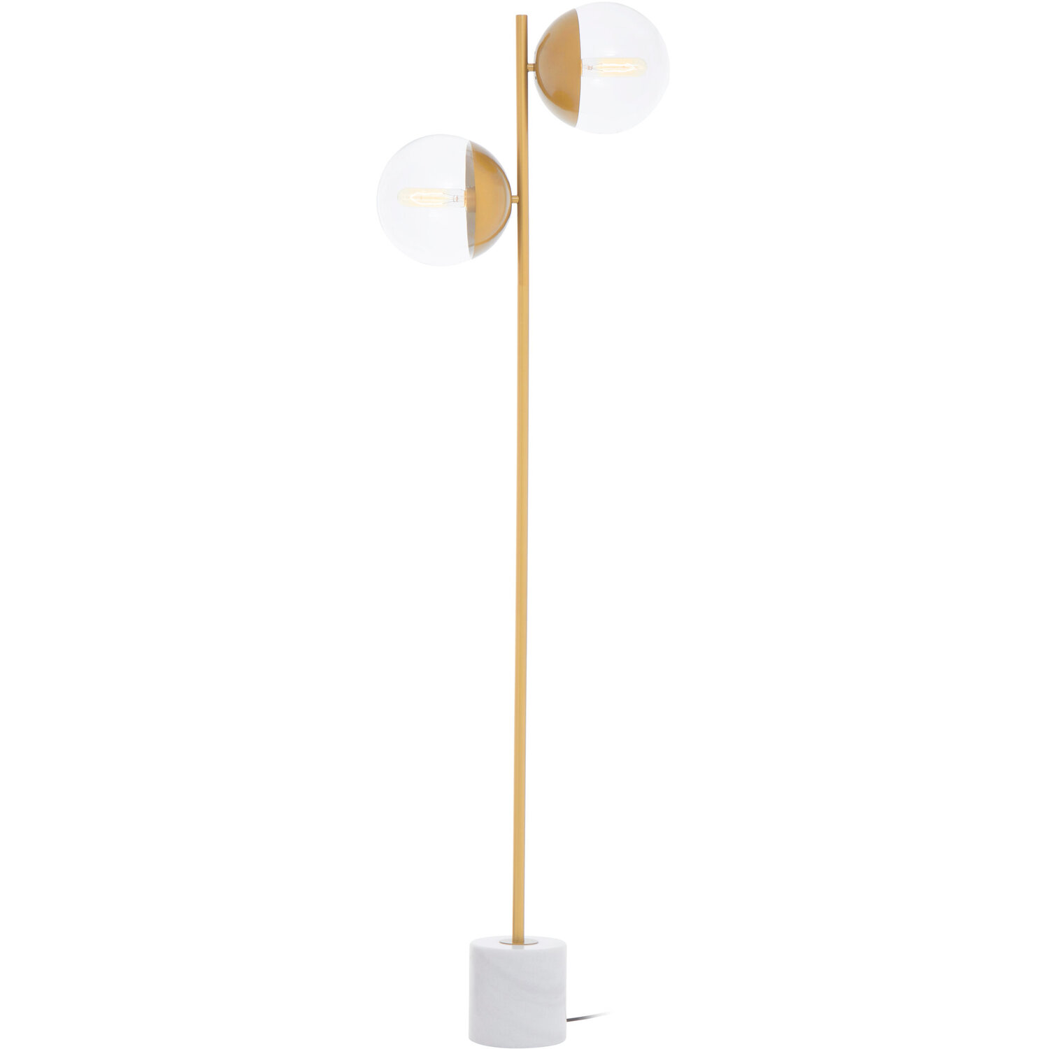 Revive Two Light Gold Finish Floor Lamp - Gold