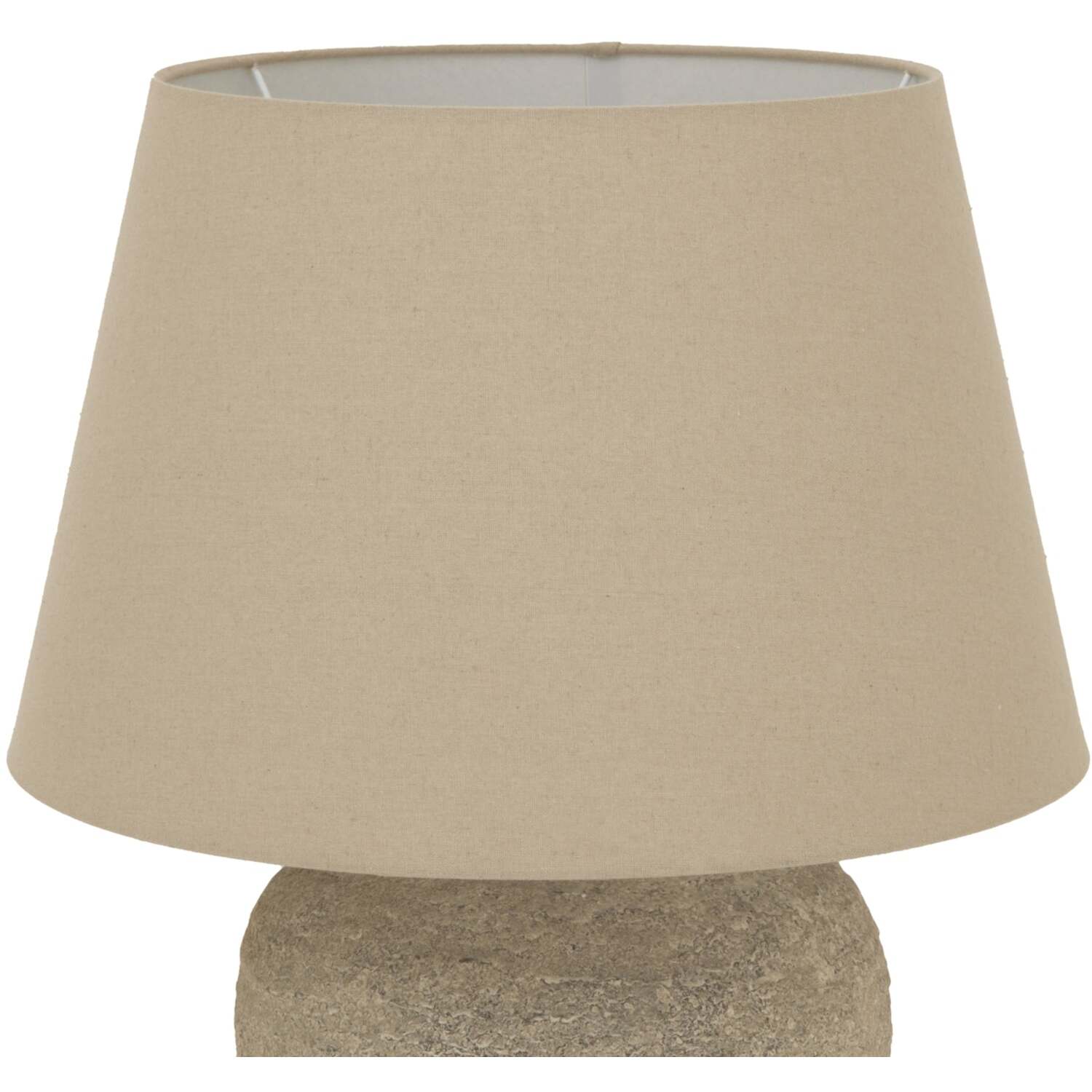 Tuscan Ceramic Table Lamp H X Linen Shade - Grey