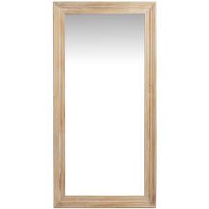 Large Natural Wood Full Length Framed Mirror