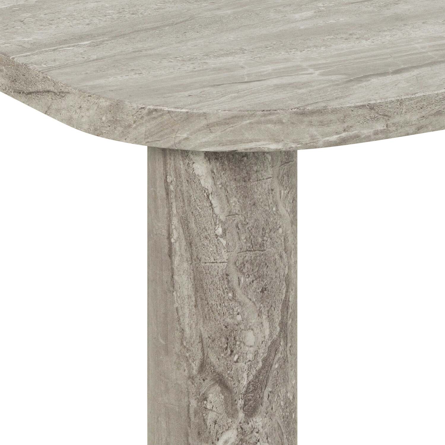Frankfurt Rectangular Coffee Table Marble Look Matt - Grey