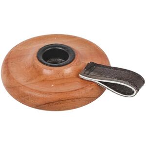 Rustic Wooden Candle Holder With Handle - Brown - Set of 2