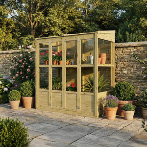 6ft x 3ft Traditional Tall Wall Greenhouse Wooden