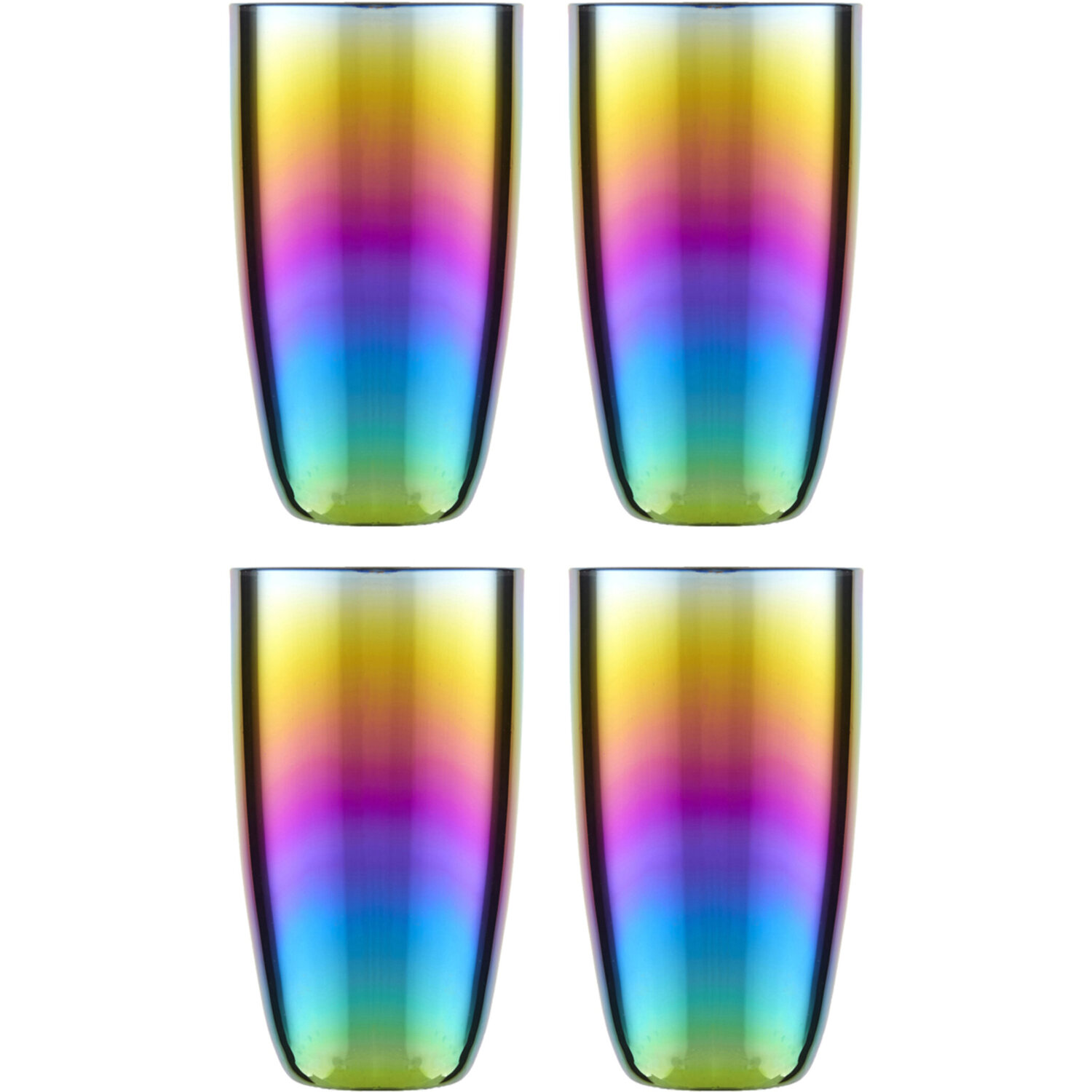 Aurora Set of 4 Hi Ball Glasses - Multicolour