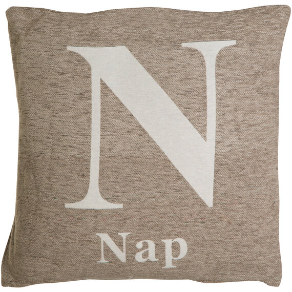 Natural 'Nap' Words Cushion