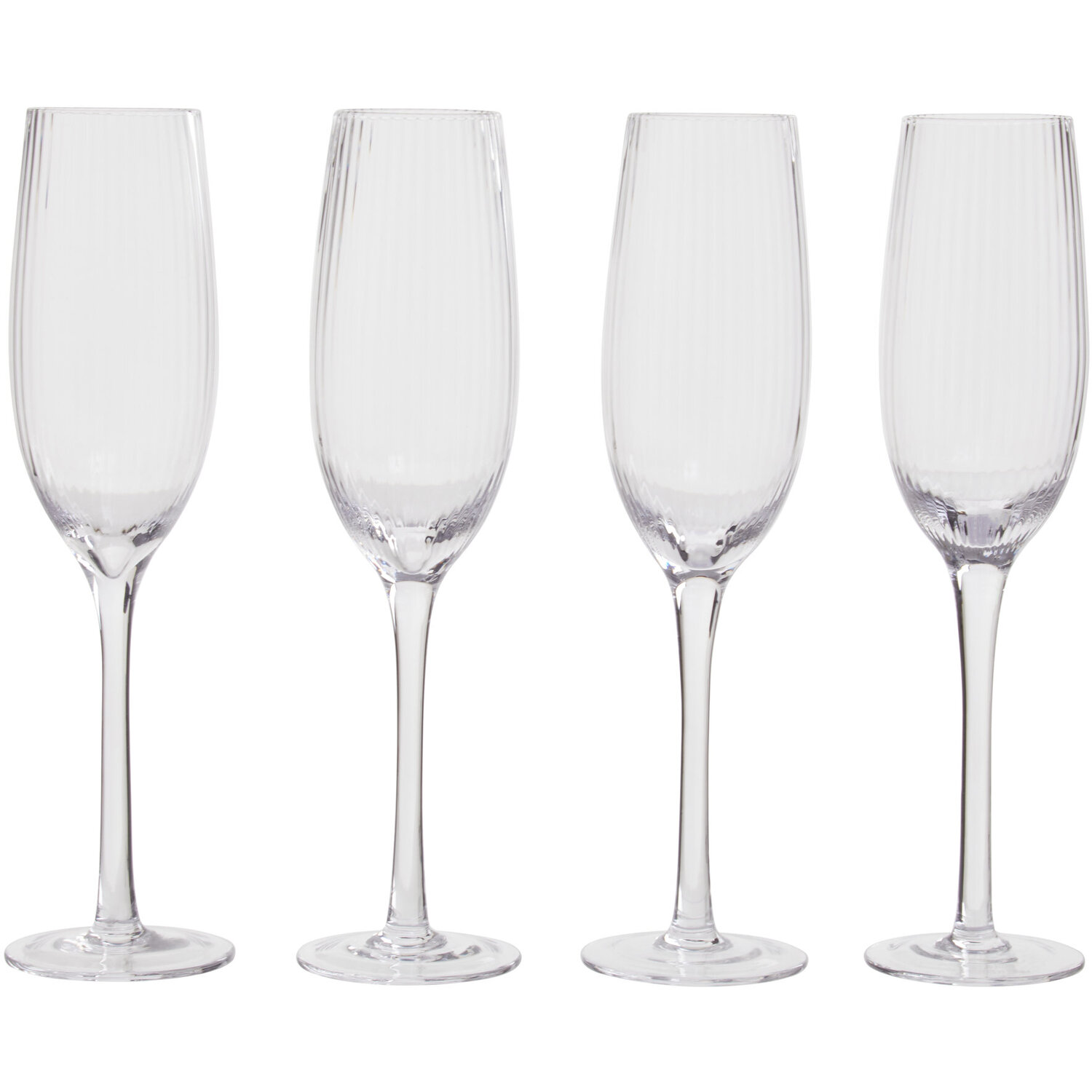 Lyle Set of Four Champagne Glasses - Transparent