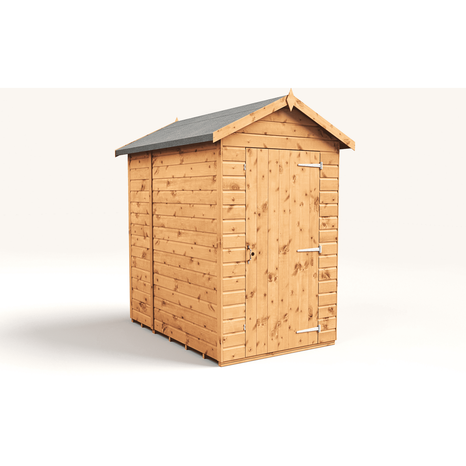 Empire 4x6 Modular Apex Garden Shed with a Single Door - Brown
