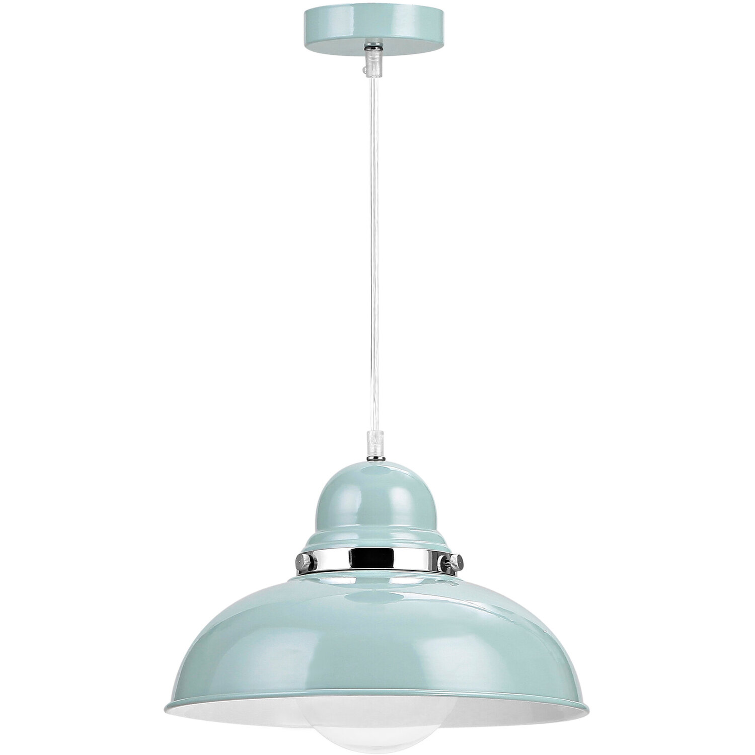 Vermont Blue Bowl Shaped Pendant Light - Blue