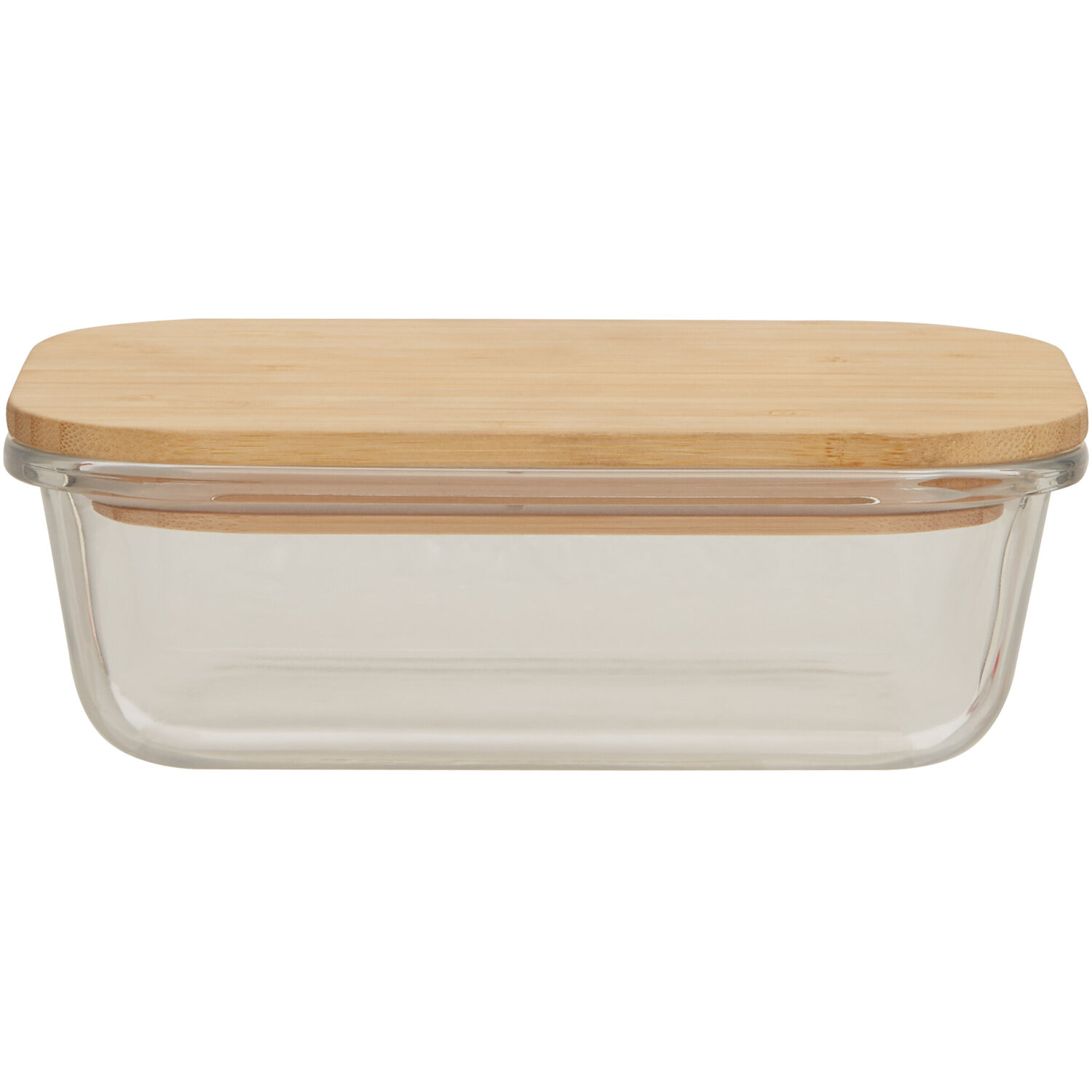 Freska 640ml Glass Container With Bamboo Lid - Transparent