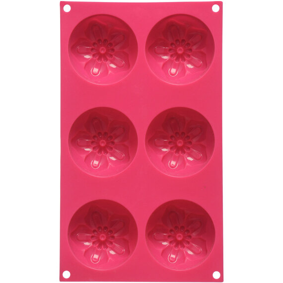 Hallie 6 Flower Hot Pink Cake Mould
