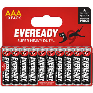 Eveready Super Heavy Duty AAA Zinc Batteries, Pack of 10 (8+2)