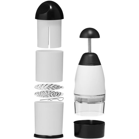 Black and White Grater-Chopper Set