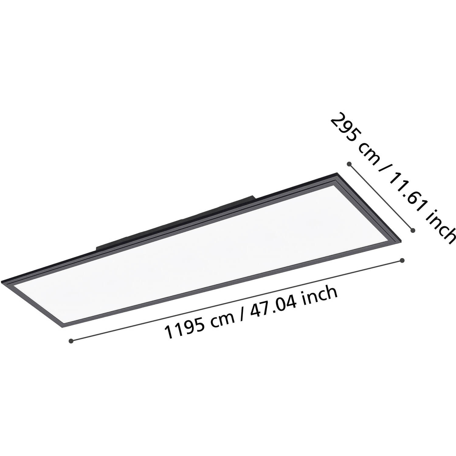 Eglo Salobrena 1 Led Ceiling Light Black Cool White 4000k - Black 120cm