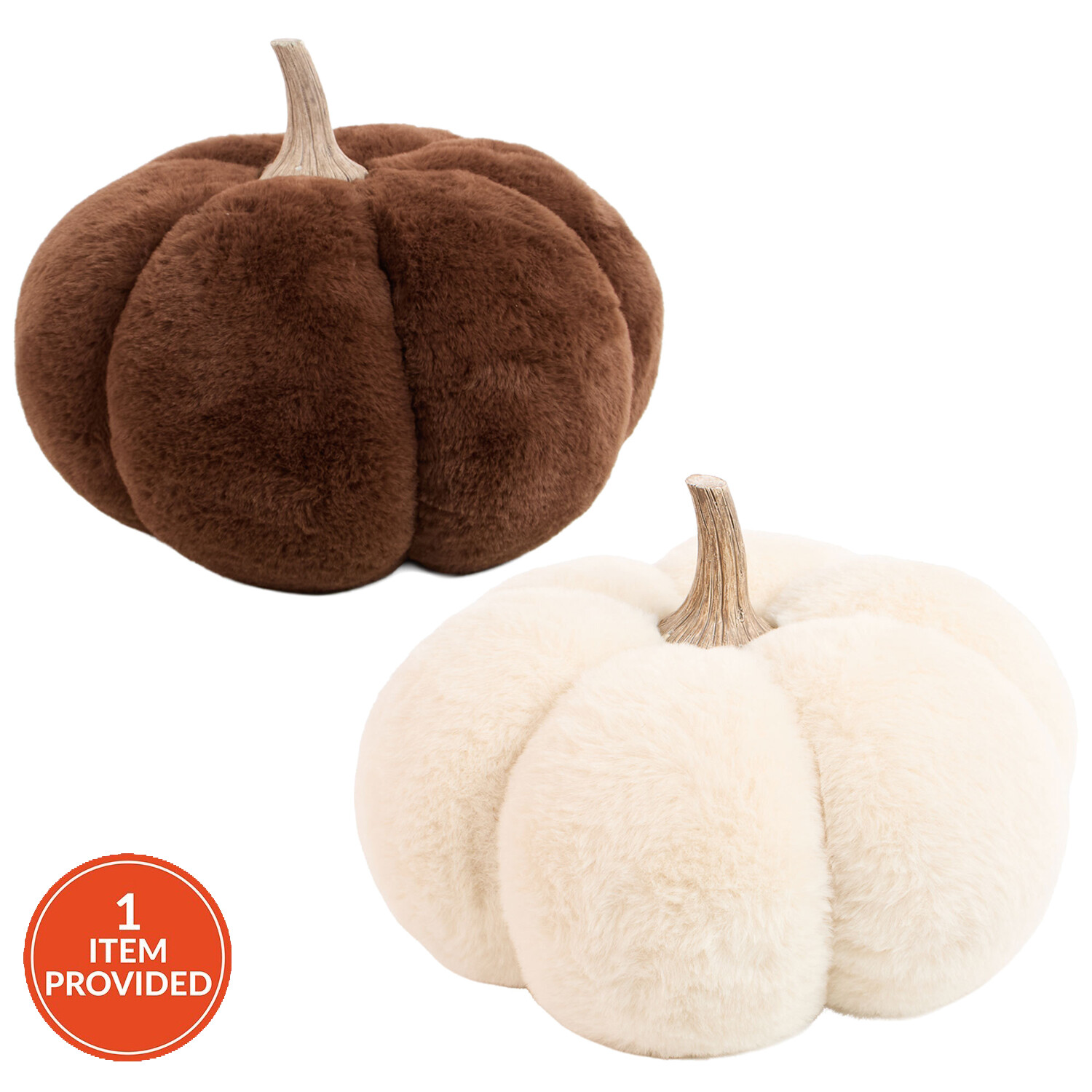 Pumpkin Faux Fur Doorstop