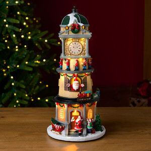 LED Christmas Clock Tower Model