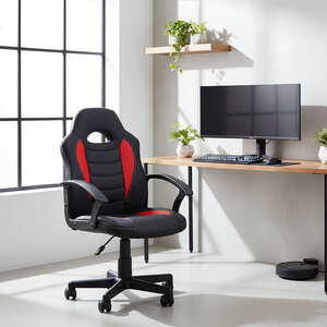 Flynn Black And Red Home Office or Gaming Chair