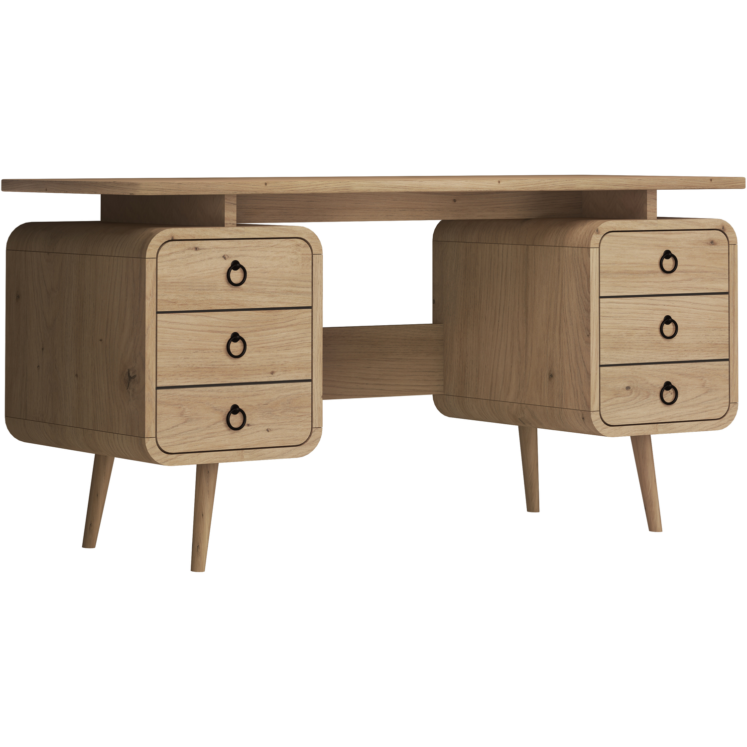 Dorel Alphason Somerset Desk Oak - Oak
