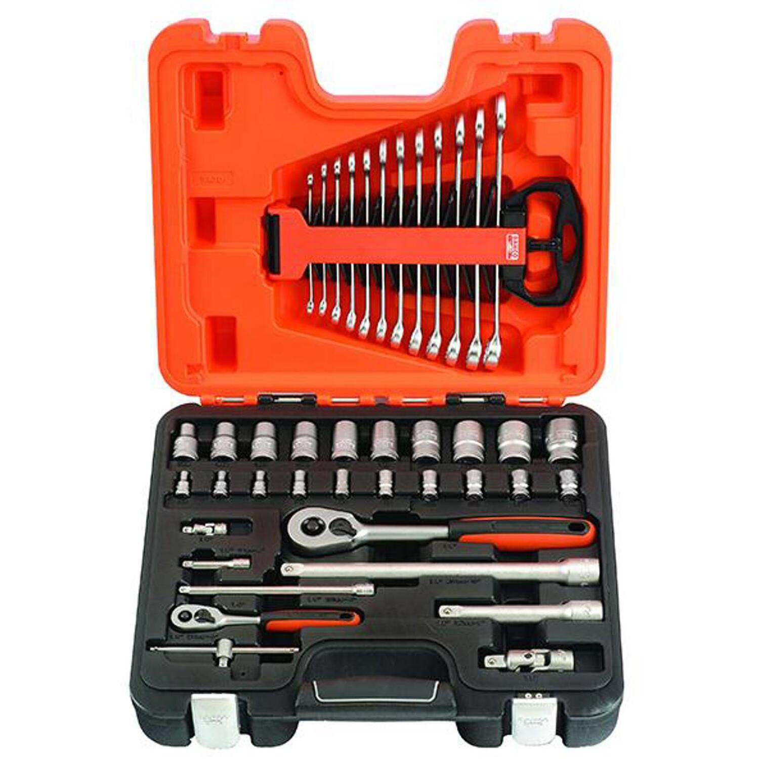 Bahco Unisex Orange S410 Socket & Spanner Set Of Metric 1/4In & 1/2In Drive In Size 41 - Image 15