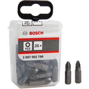Bosch PZ2 Extra Hard Pozi Screwdriver Bit  (Pack of 25)