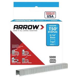 ARROW T50 Staples 8mm (5/16In) Bulk Pack 5000