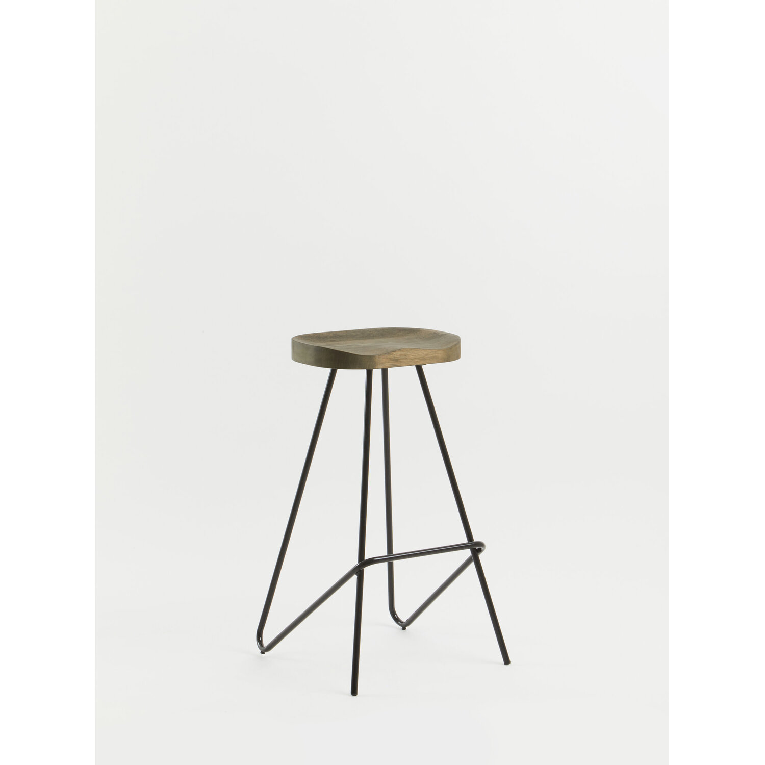 Interiors By Premier District Elm Wood Bar Stool - Black