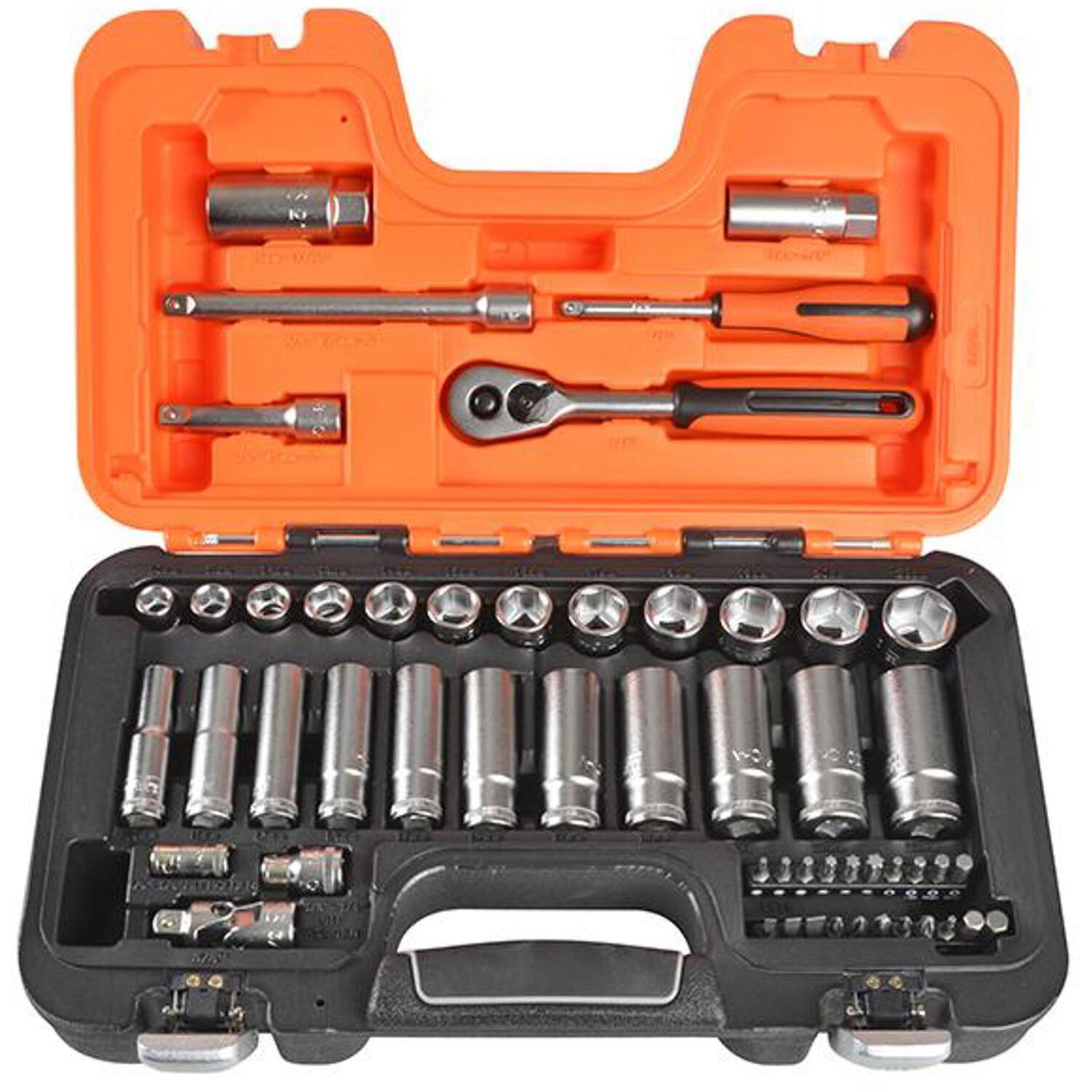 Bahco 53 Piece 3/8"" Sq. Socket & 1/4€ Hex Screwdriver Bit Set - Image 12