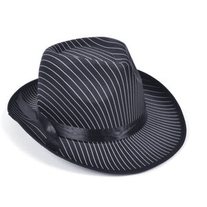 Bristol Novelty Unisex Adults Pin Striped Gangster Hat